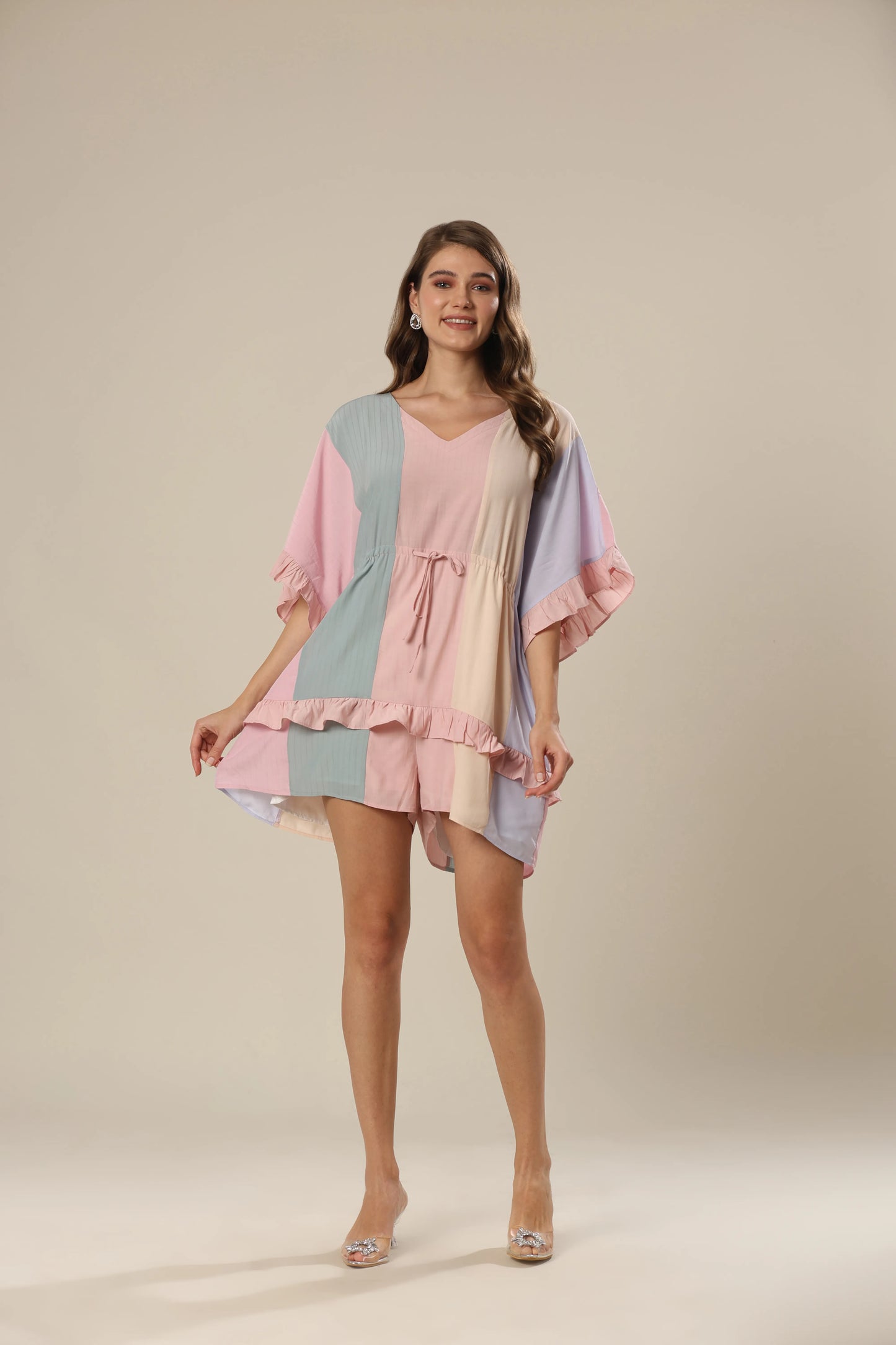 Chromatic Bliss Kaftan Style Romper