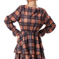 Cocoa Charm Checked Dress