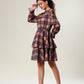 Cocoa Charm Checked Dress
