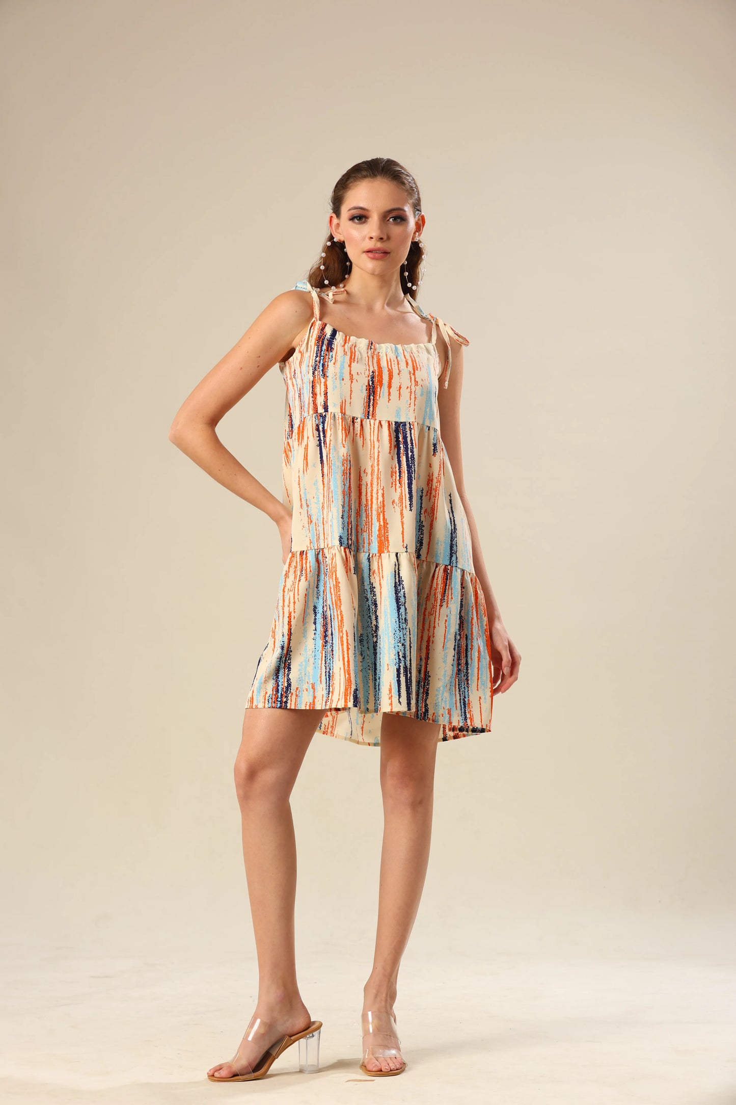 Color Bust Spaghetti Shift Delight Dress