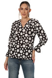 Contemporary Dots Compressed Sleeve Charm Top