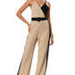 Dapper Duo Tone Attire Jump Suit