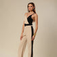 Dapper Duo Tone Attire Jump Suit