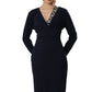Deep Blue Geometry Elegance Dress