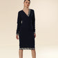Deep Blue Geometry Elegance Dress