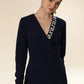Deep Blue Geometry Elegance Dress
