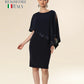 Deep Blue Sequin Cascade Dress