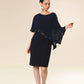 Deep Blue Sequin Cascade Dress