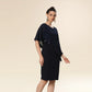 Deep Blue Sequin Cascade Dress