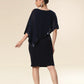 Deep Blue Sequin Cascade Dress