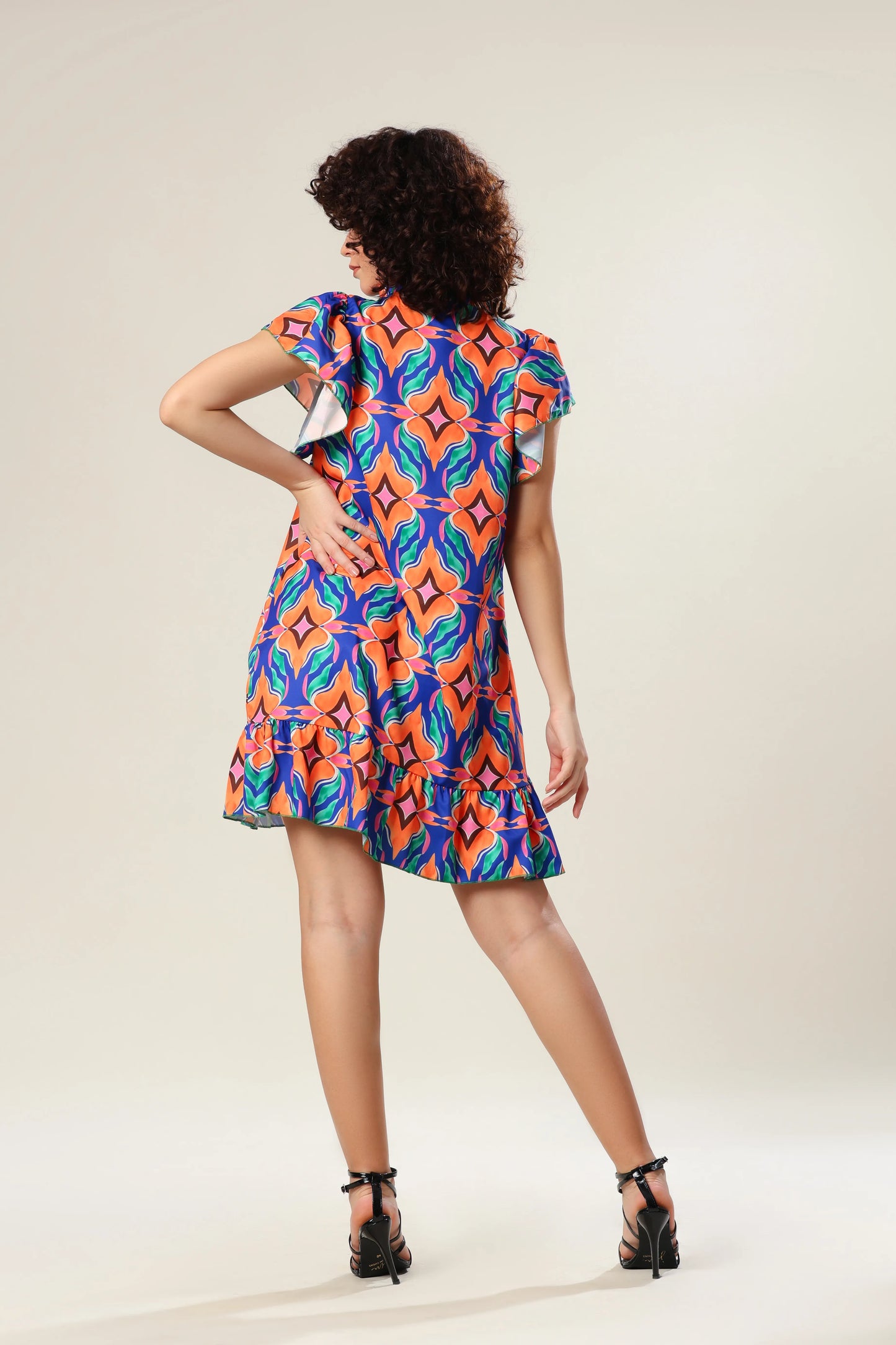 Diamond Dazzle Orange Delight Dress
