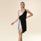 Dual Tone Sway Wrap Dress