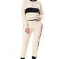 Dynamic Stripes In Black & Beige Co-ord Set