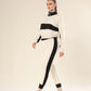 Dynamic Stripes In Black & Beige Co-ord Set