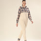 Fashionable Checks In Modern Beige Plaid Co-ord Set