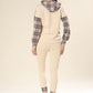 Fashionable Checks In Modern Beige Plaid Co-ord Set