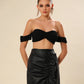 Faux Leather Twisted Skirt