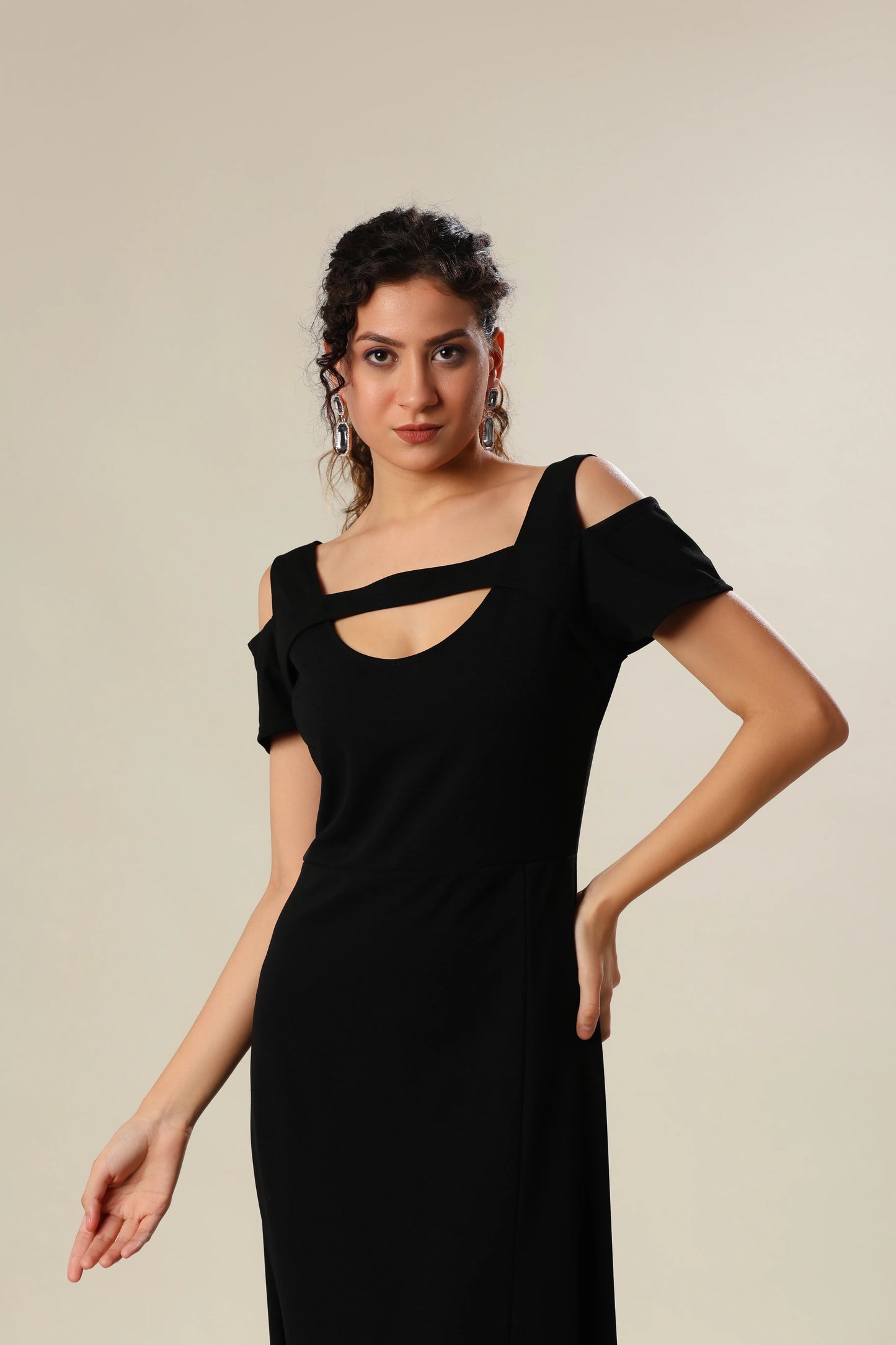 Fierce Femme Fatal Black Out Style Dress