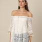 Frosty Lace Fit And Flare Dress