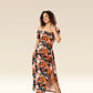 Garden Glam Slit Bodycon Ensemble Dress