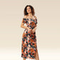Garden Glam Slit Bodycon Ensemble Dress