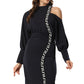 Geometric Gala Off-Shoulder Stunner Dress