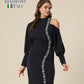 Geometric Gala Off-Shoulder Stunner Dress
