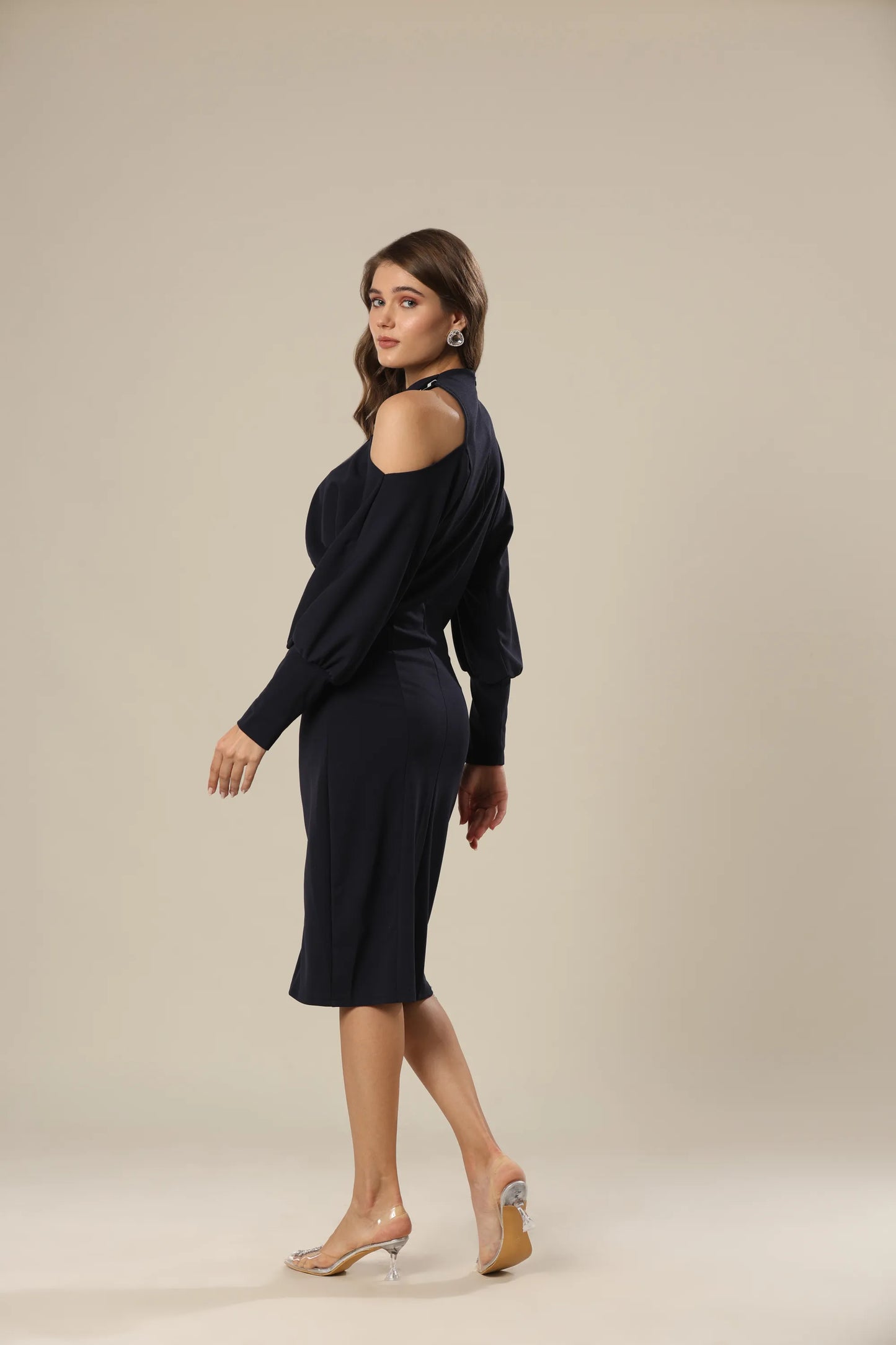 Geometric Gala Off-Shoulder Stunner Dress