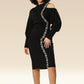 Geometric Gala Off-Shoulder Stunner Dress