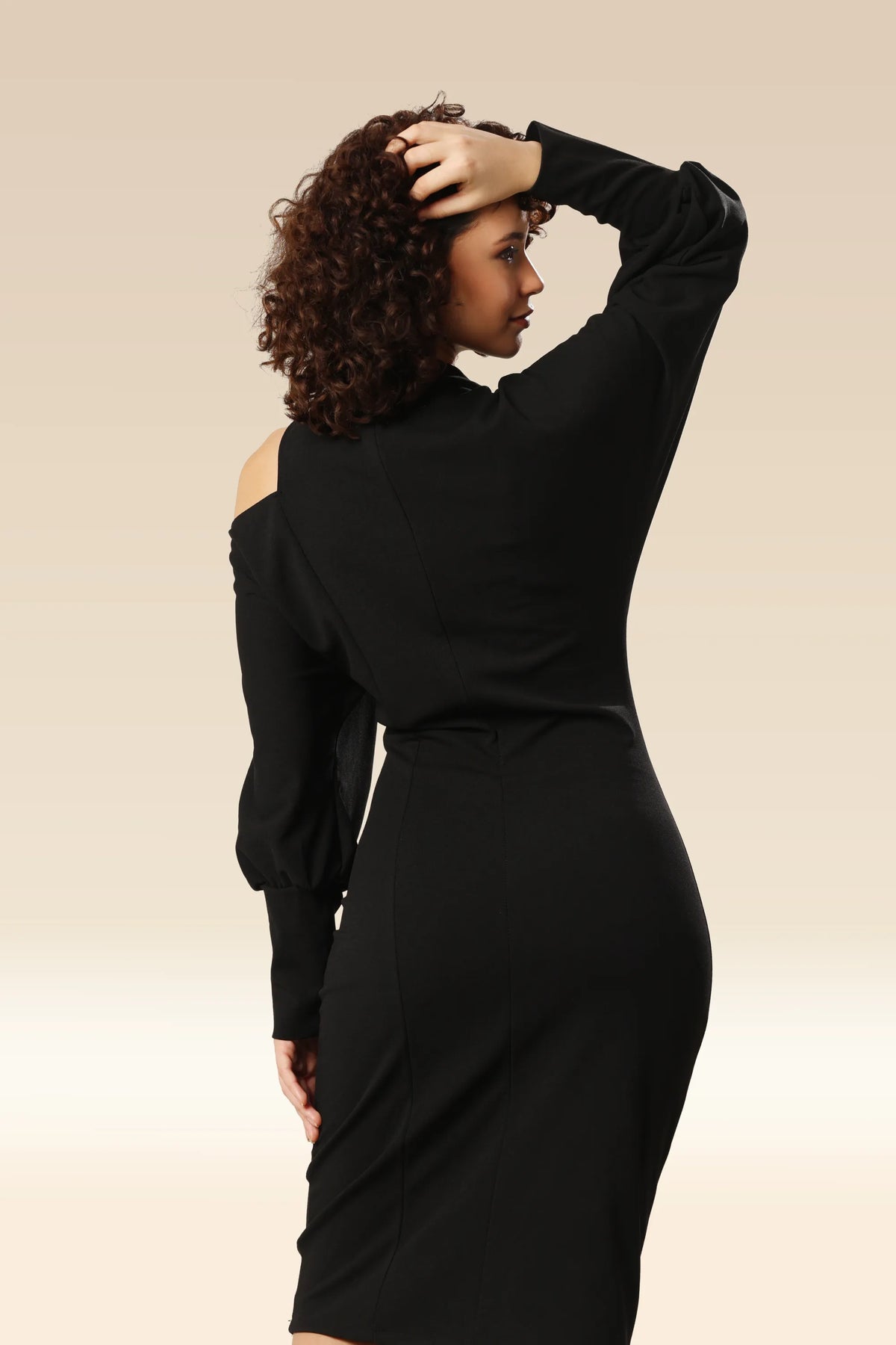 Geometric Gala Off-Shoulder Stunner Dress