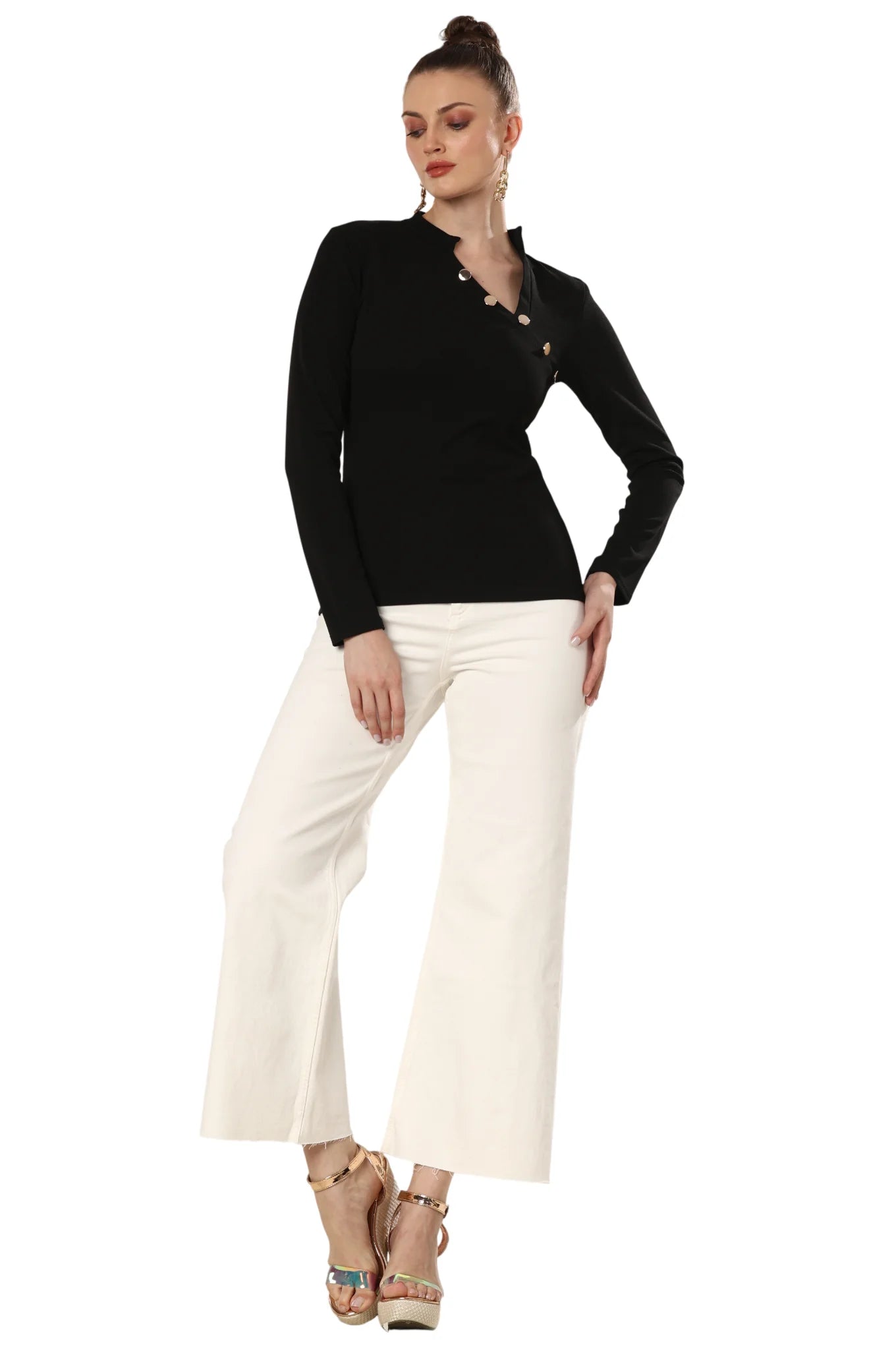 Gildel Neckline Chic Noir Top