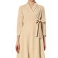 Graceful Belted Dress With Collared Sophistication