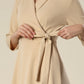 Graceful Belted Dress With Collared Sophistication