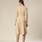 Graceful Belted Dress With Collared Sophistication