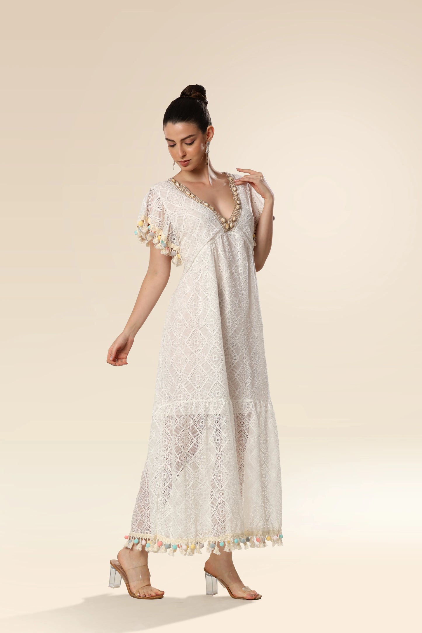 Ivory Lace Seaside Stunner Dress