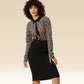 Kaleidoscopic Elegance Geometric Party Dress With Belt
