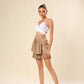 Leatherette Swirl Skirt