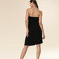 Lustrous Black Tie-Top Ensemble Dress