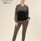 Luxe Velvet Geometric Ensemble Co-ord Set