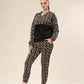 Luxe Velvet Geometric Ensemble Co-ord Set