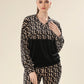 Luxe Velvet Geometric Ensemble Co-ord Set