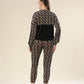 Luxe Velvet Geometric Ensemble Co-ord Set