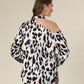 Marbled Majesty Asymmetric Leopard Charm Top