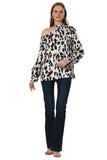 Marbled Majesty Asymmetric Leopard Charm Top
