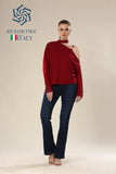 Maroon Majesty Asymmetric Elegance Top