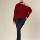Maroon Majesty Asymmetric Elegance Top