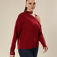 Maroon Majesty Asymmetric Elegance Top