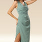 Minty Draped Delicacy Dress