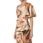 Mocha Midi Wrap Glam Dress