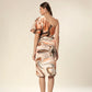 Mocha Midi Wrap Glam Dress